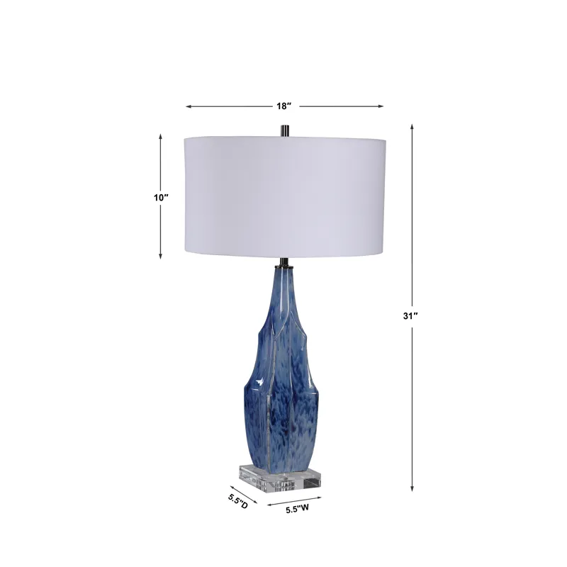 Everard Blue Table Lamp