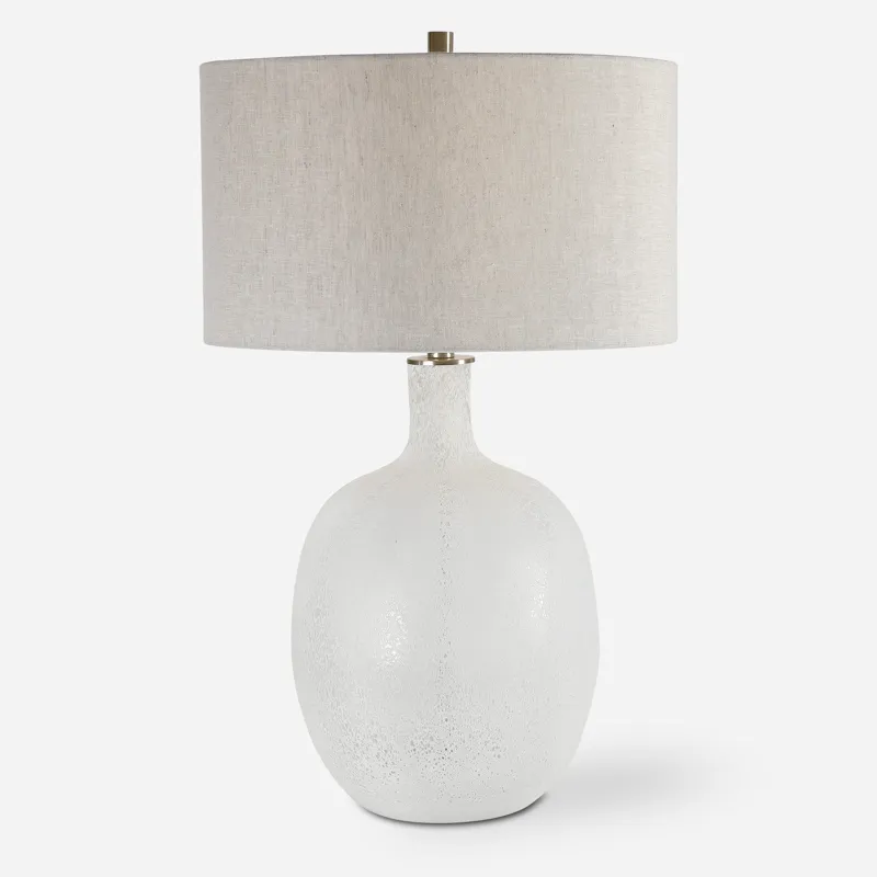 Whiteout Mottled Glass Table Lamp