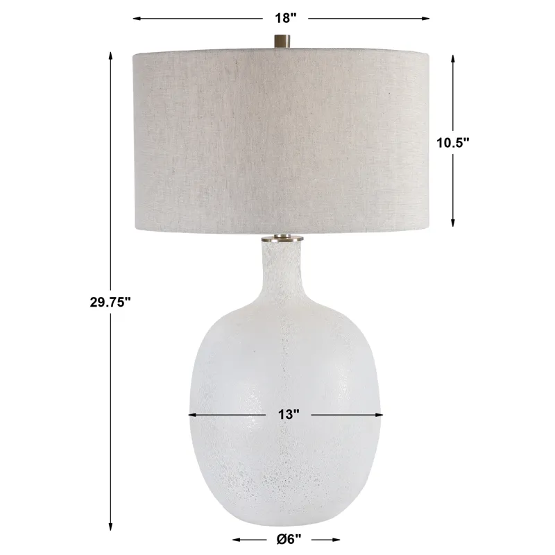 Whiteout Mottled Glass Table Lamp