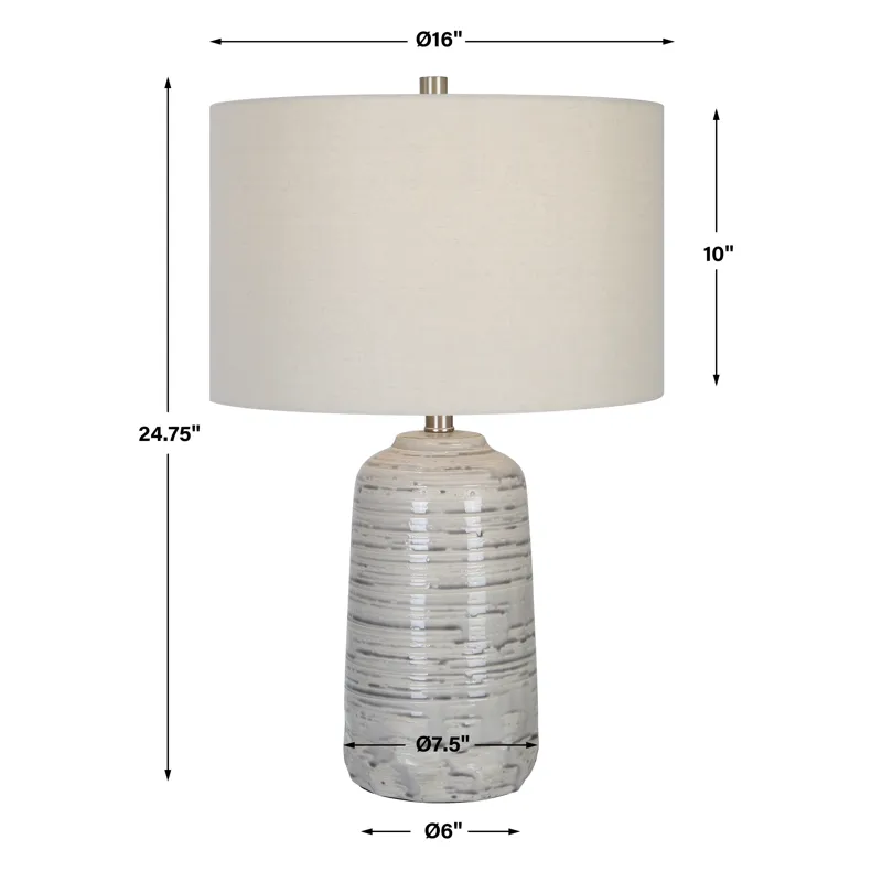 Cyclone Ivory Table Lamp
