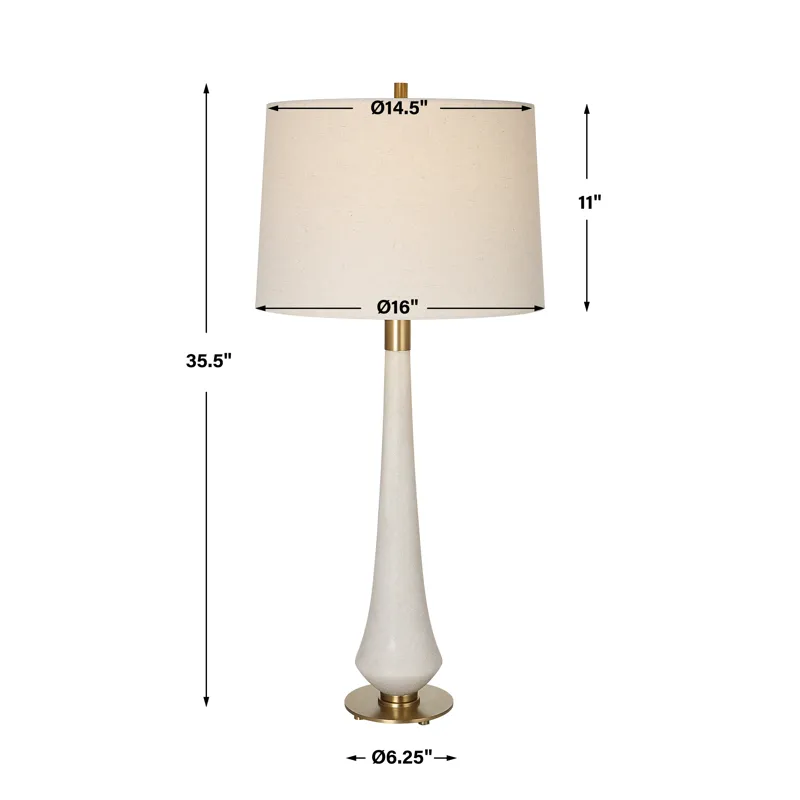 Marille Ivory Stone Table Lamp