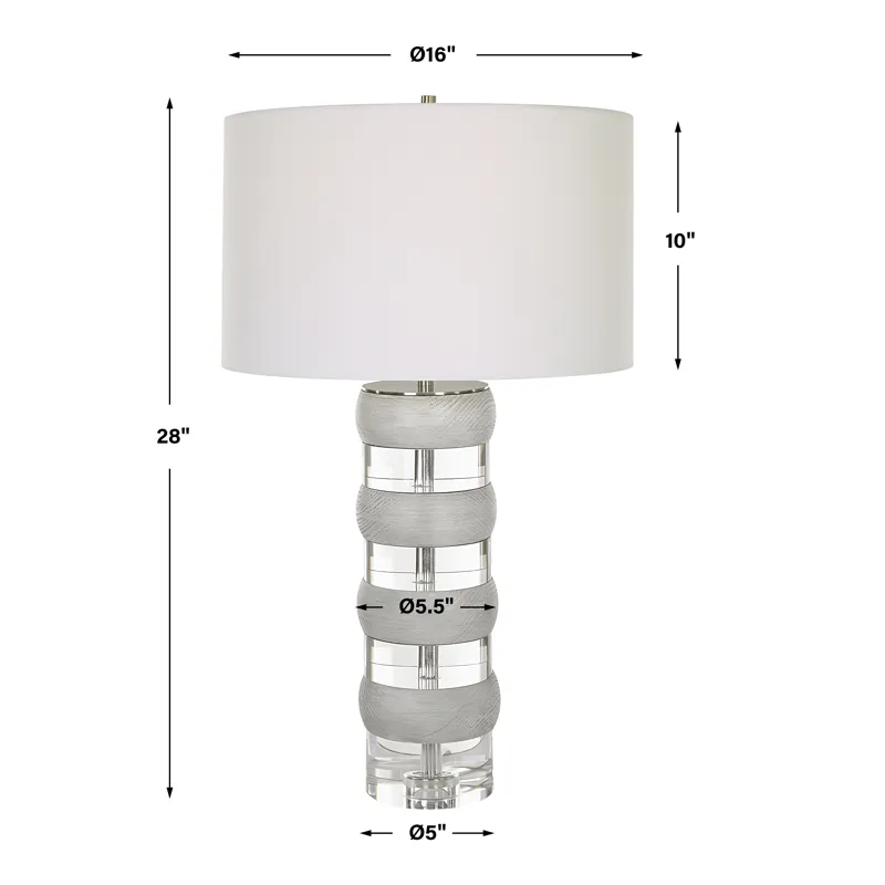 Band Together Crystal & Wood Table Lamp