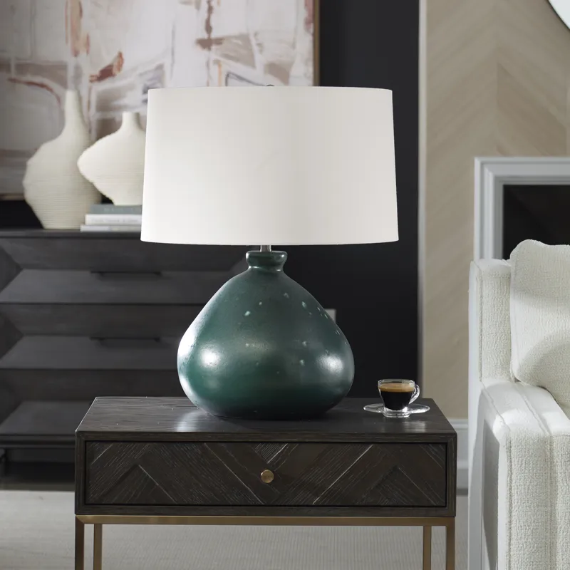 Killarney Distressed Green Table Lamp