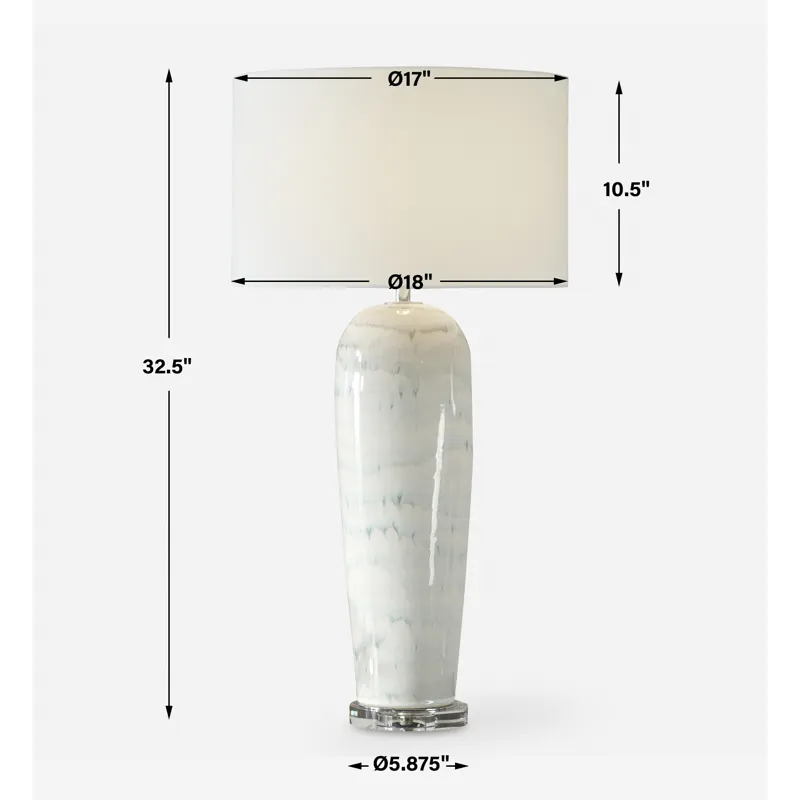 Arden White Glaze Table Lamp