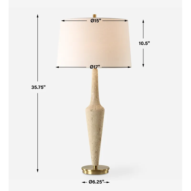 Juliet Travertine Table Lamp