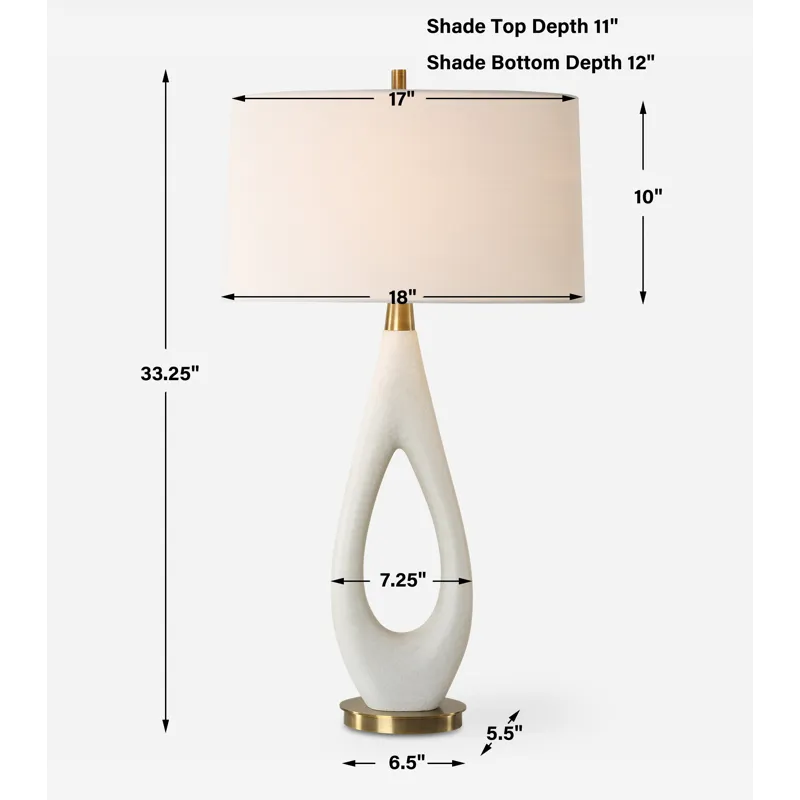 Promenade White Table Lamp