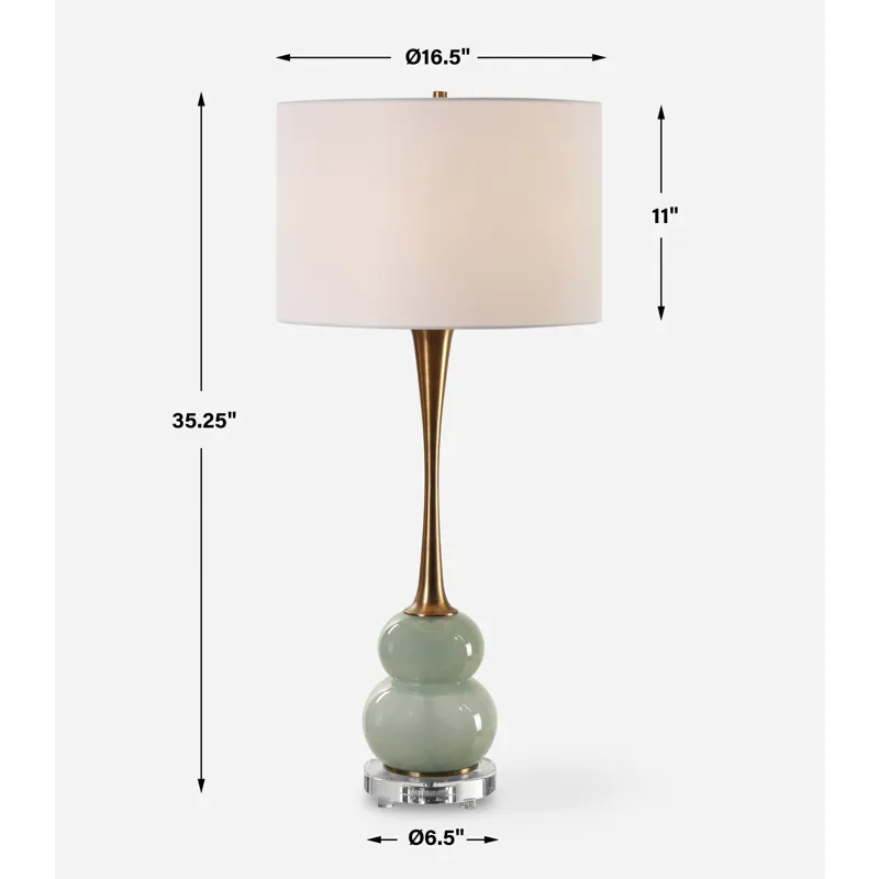 Sanctuary Green Gray Table Lamp