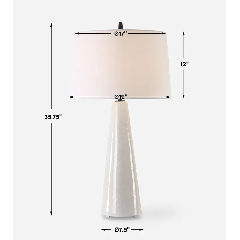 Loire Ivory Glaze Table Lamp