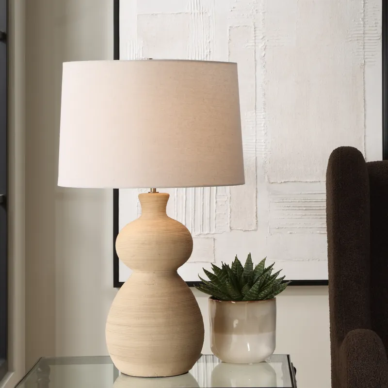 Pueblo Fired Clay Table Lamp