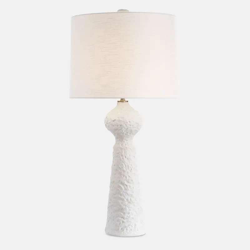 Sonata Textured White Table Lamp