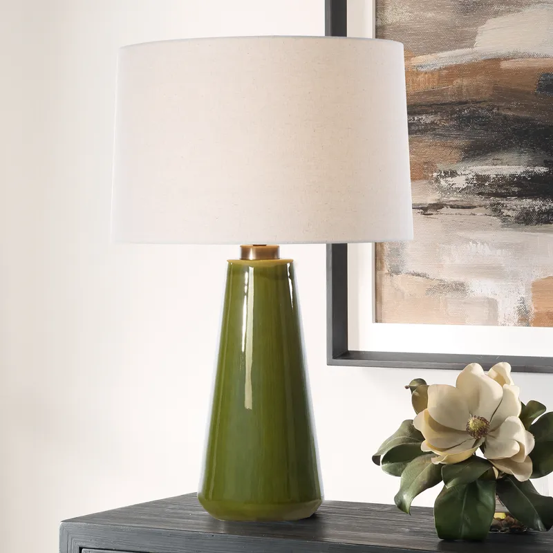 Kelley Moss Green Table Lamp