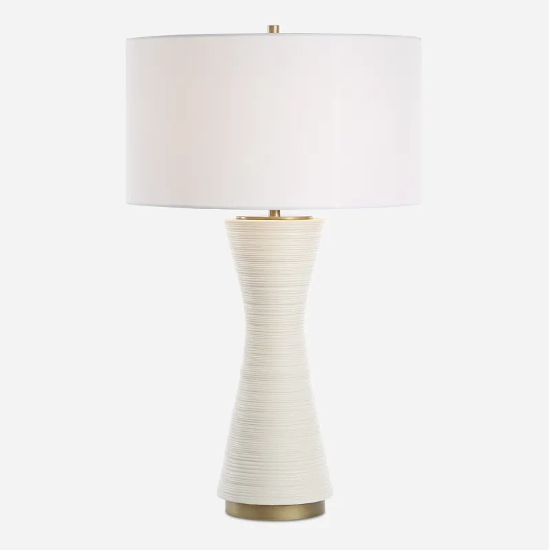 Ridgeline Matte White Table Lamp