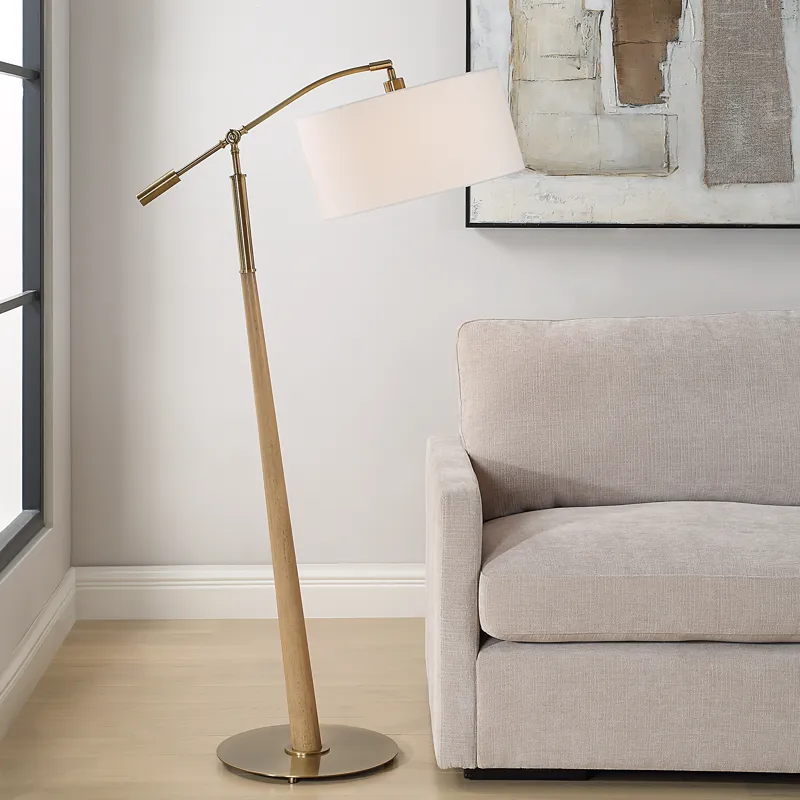 Kennett Wooden Floor Lamp