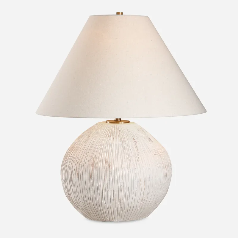 Meryl Aged White Table Lamp