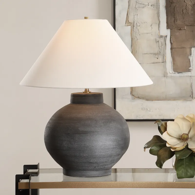 Tramore Rustic Charcoal Table Lamp