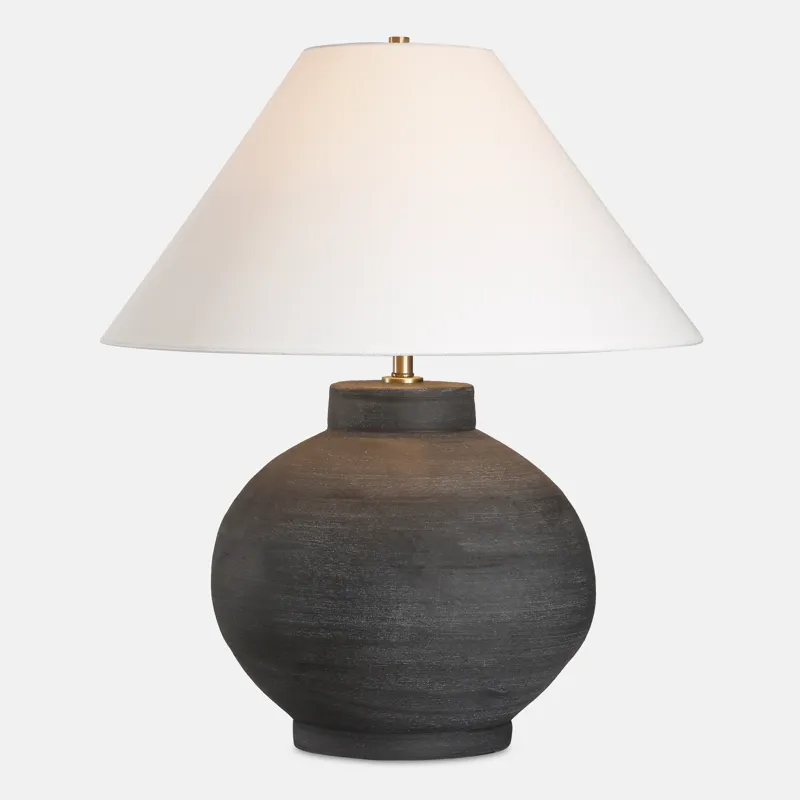 Tramore Rustic Charcoal Table Lamp
