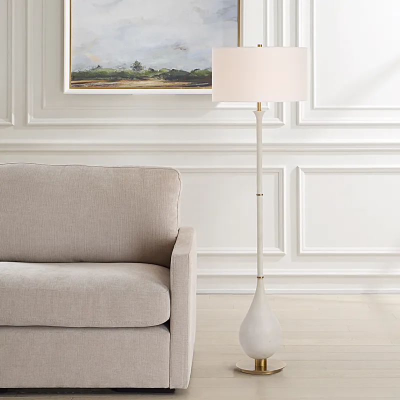 Dewdrop Ivory Floor Lamp