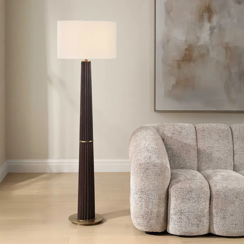 Forage Dark Oak Floor Lamp