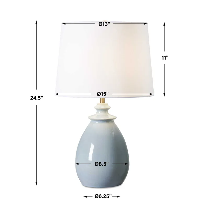 Lorene Light Blue Table Lamp
