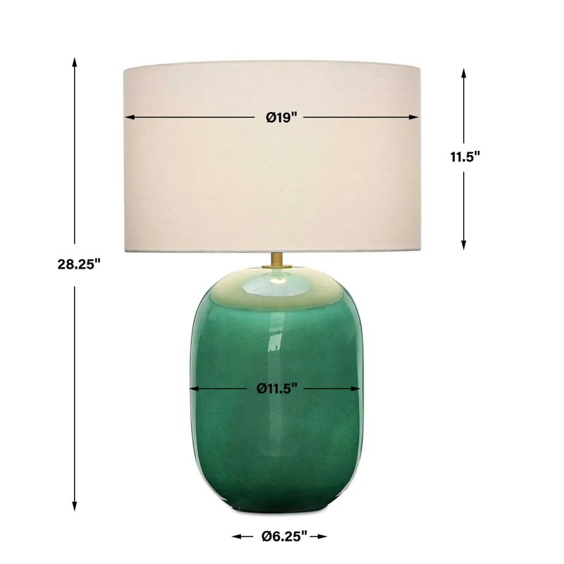 Hollis Teal Table Lamp