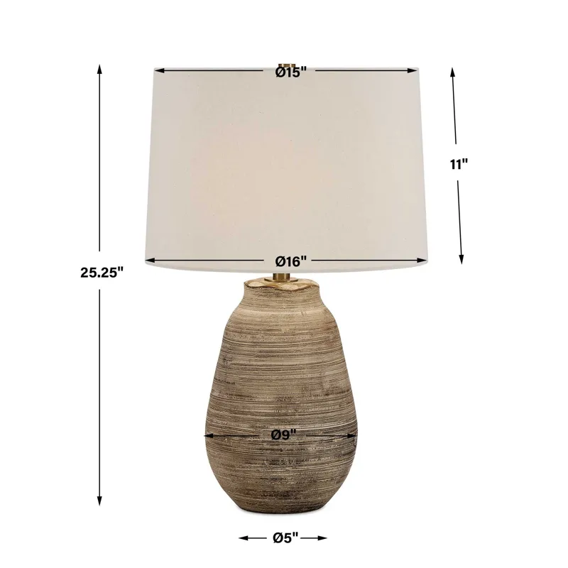 Tonachio Etched Urn Table Lamp