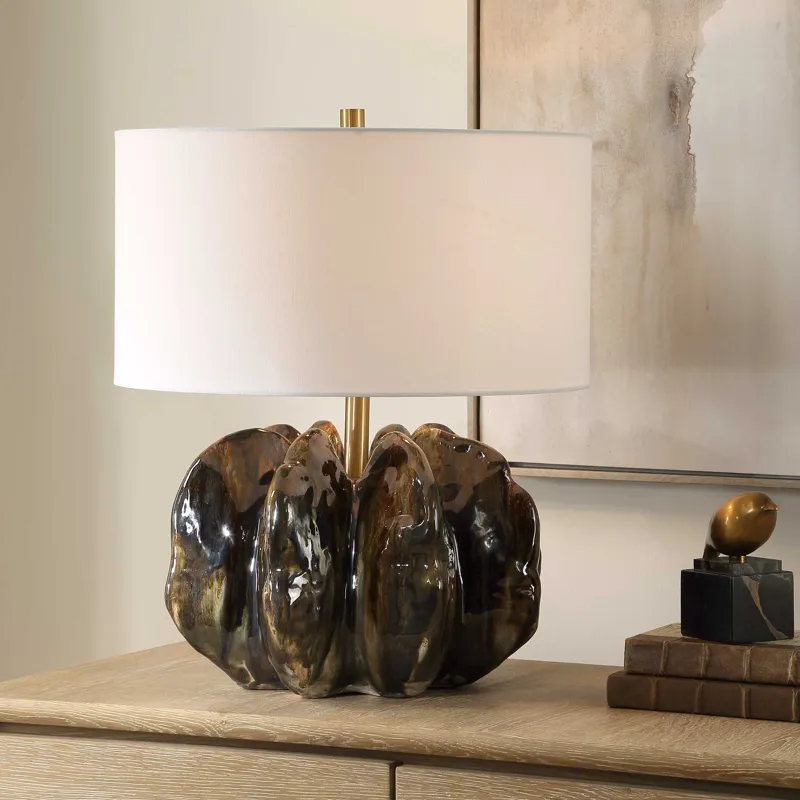 Jaudon Brown Glass Table Lamp