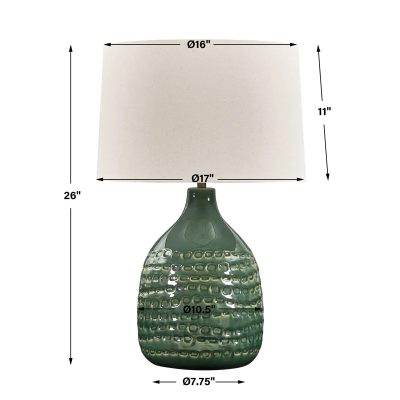 Breya Green Glaze Table Lamp
