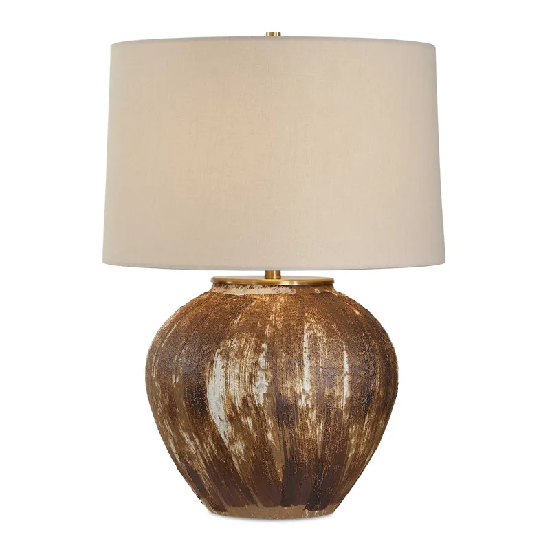 McKinley Textured Brown Table Lamp