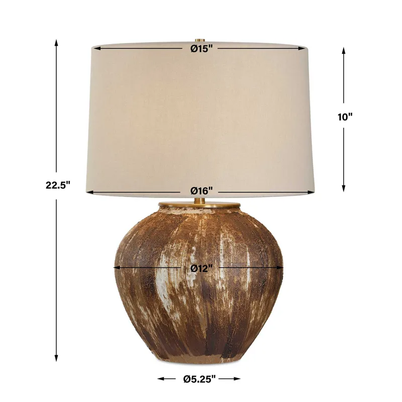 McKinley Textured Brown Table Lamp