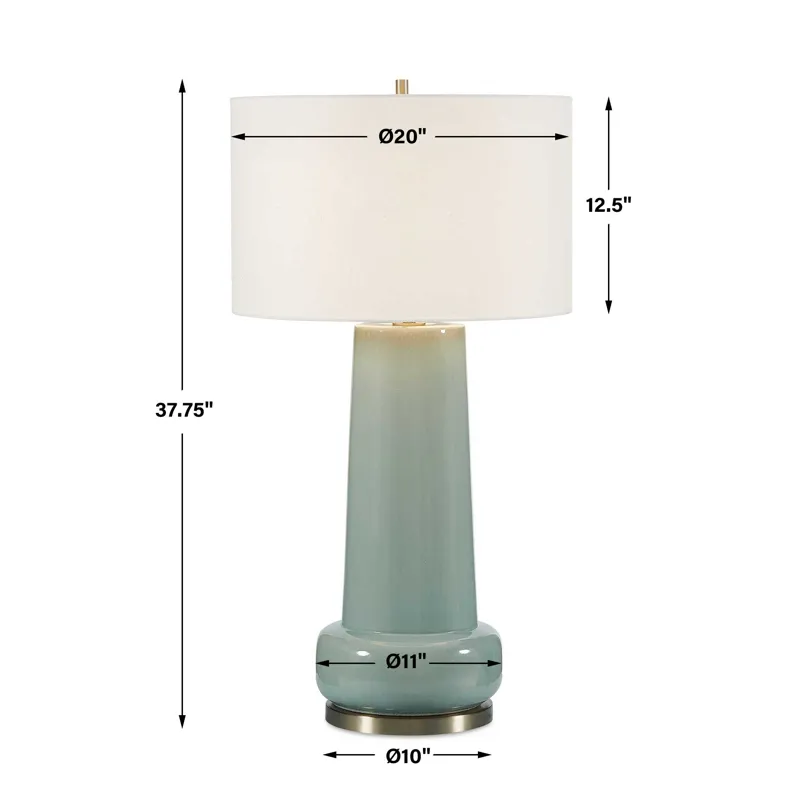 Claudin Aqua Blue Table Lamp