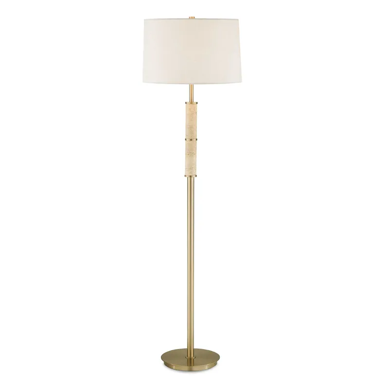 Verlaine Travertine Floor Lamp