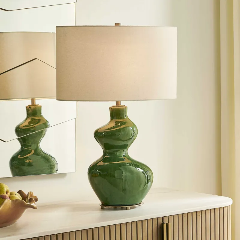 Esall Dark Green Table Lamp