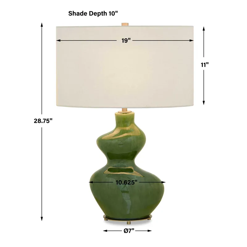 Esall Dark Green Table Lamp