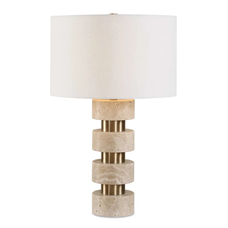 Makani Travertine Table Lamp