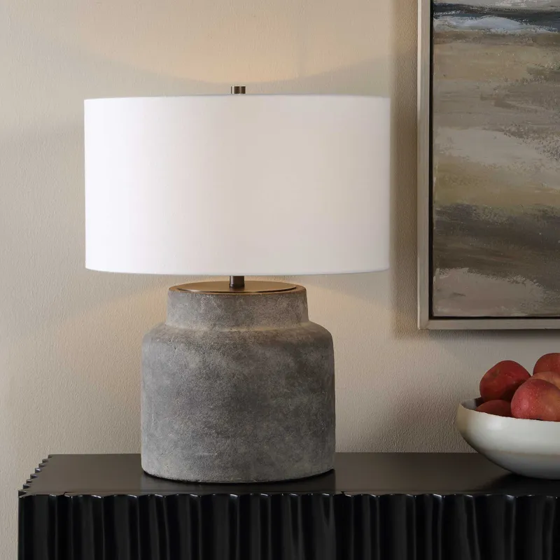 Benedet Gray Wash Table Lamp