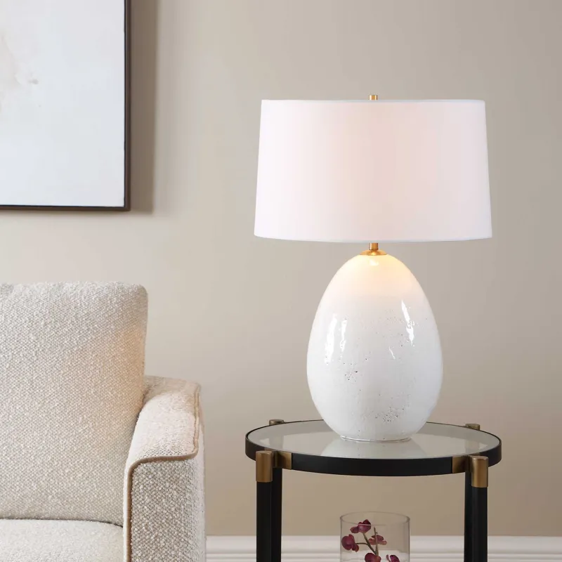 Avery White Glaze Table Lamp