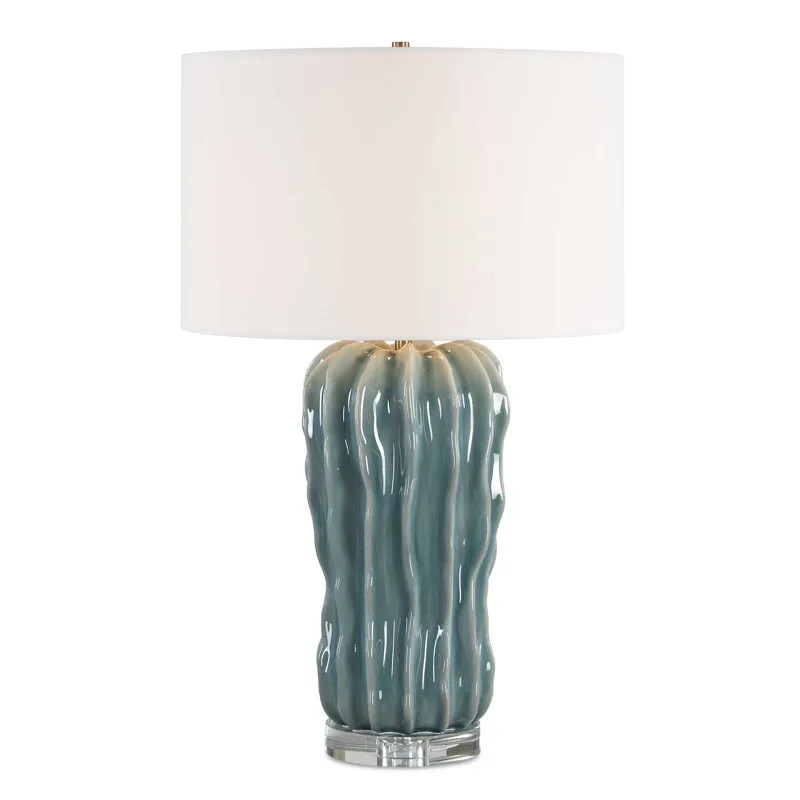 Niese Light Blue Glaze Table Lamp