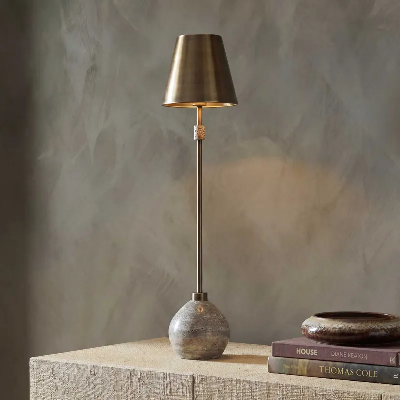 Jaycee Dark Travertine Buffet Lamp