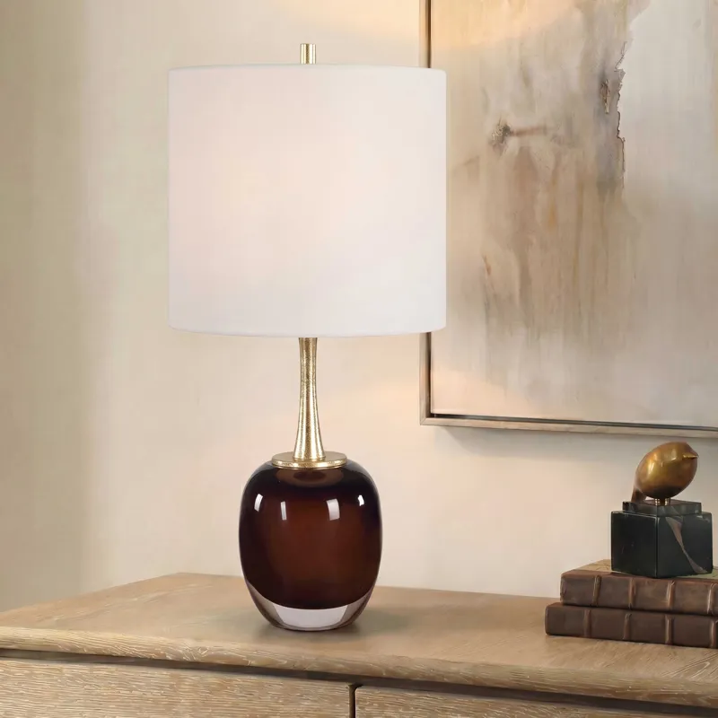 Vannett Dark Amber Table Lamp