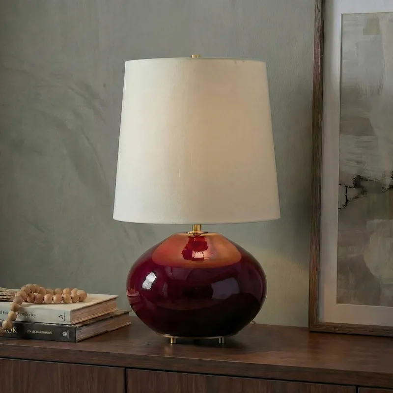 Allemand Ruby Red Glaze Table Lamp