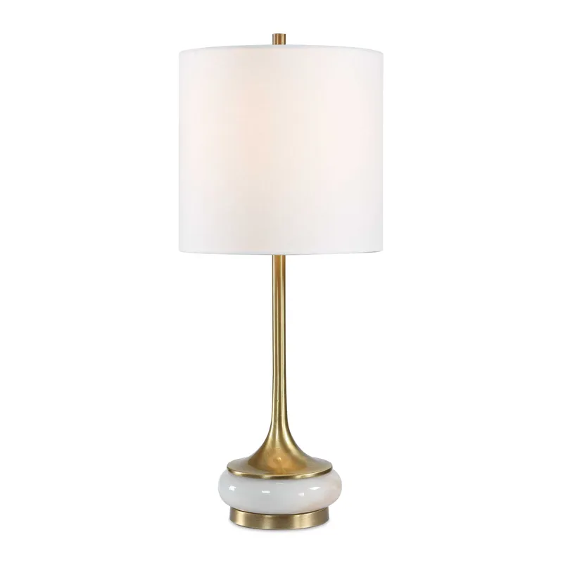 Molena Brass & Pearly Stone Table Lamp