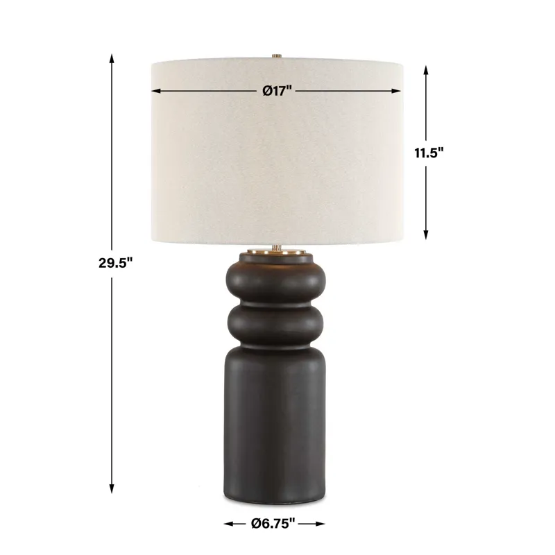 Macon Matte Black Table Lamp