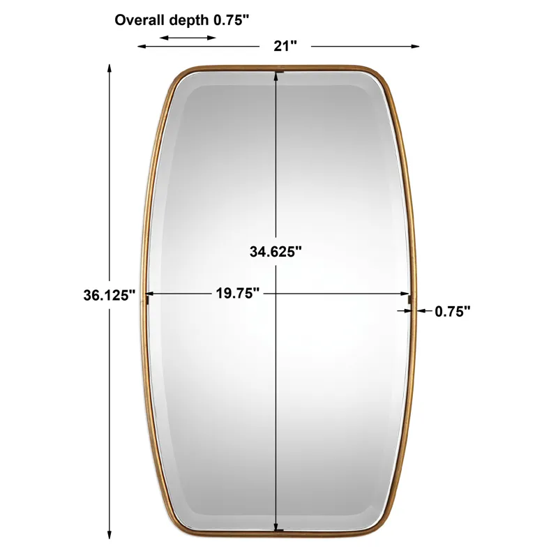 Canillo Antiqued Gold Mirror