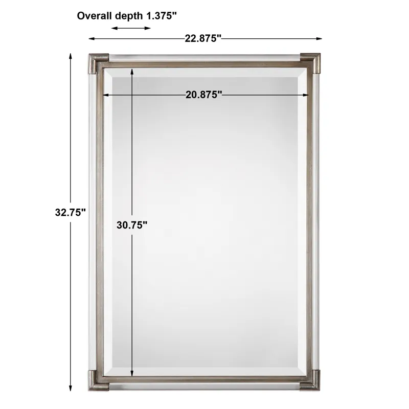 Mackai Metallic Silver Mirror