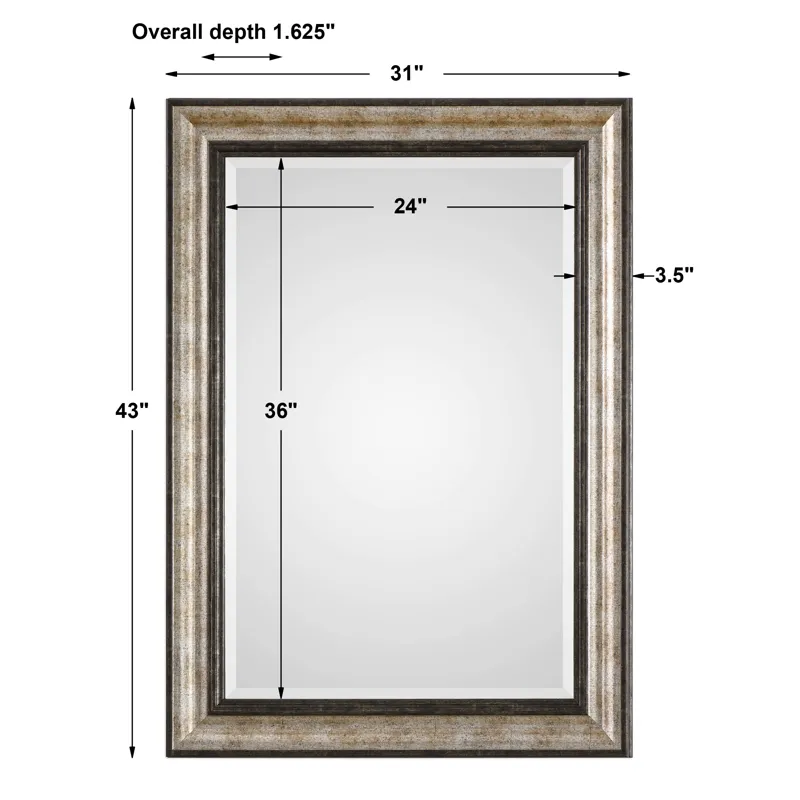 Shefford Antiqued Silver Mirror