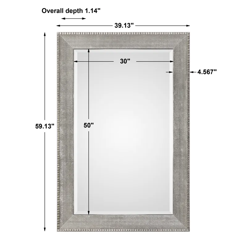 Leiston Metallic Silver Mirror