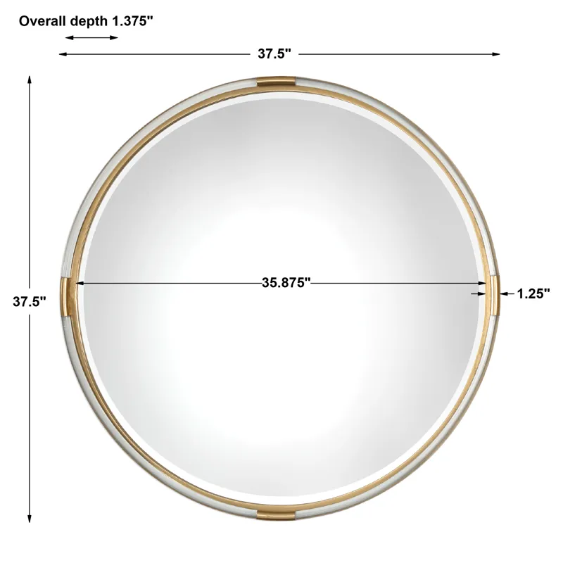 Mackai Round Gold Mirror