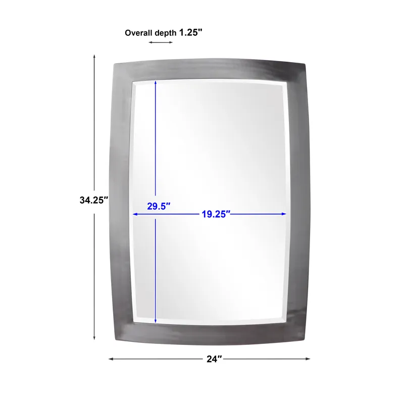 Haskill Brushed Nickel Mirror