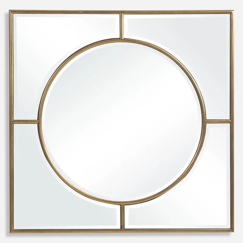 Stanford Gold Square Mirror