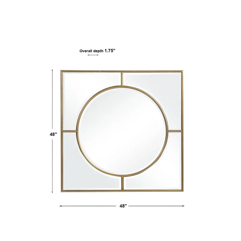 Stanford Gold Square Mirror